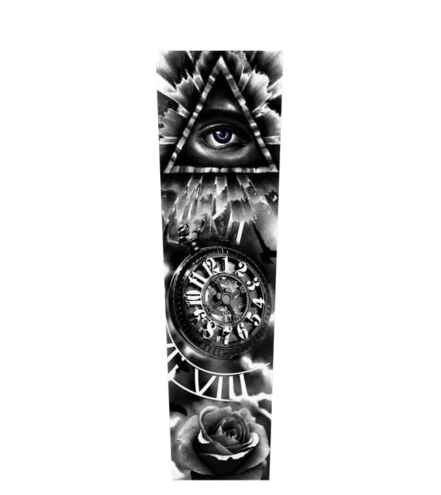 TATTOO – EYE, ROSE, AND CLOCK