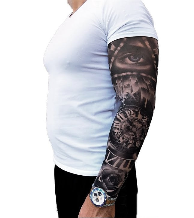 TATTOO – EYE, ROSE, AND CLOCK