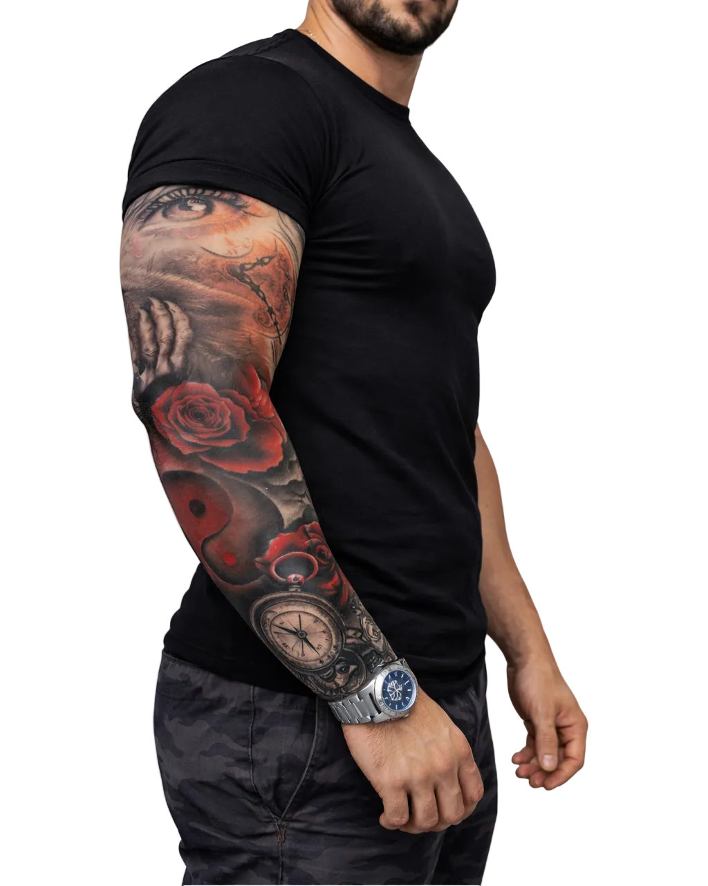 TATTOO SLEEVE – ROSE DESIGN